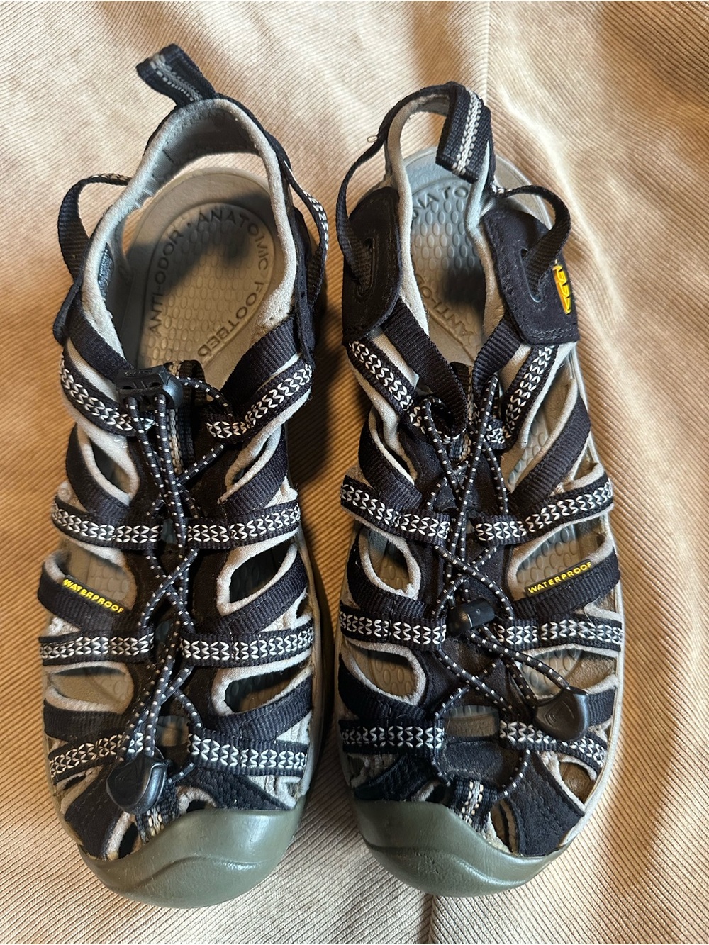 🖤 Keen Waterproof Sport Hiking Sandals Gray Black Size 8.5